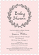 Pink and Grey Baby Shower Wreath Invitations Image 6 of 6